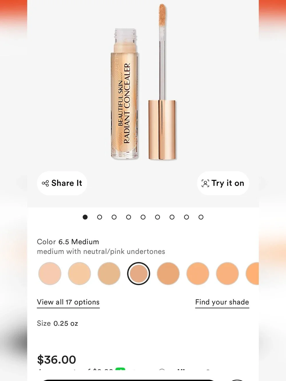 Radiant Concealer Liquid - Medium (6.5)